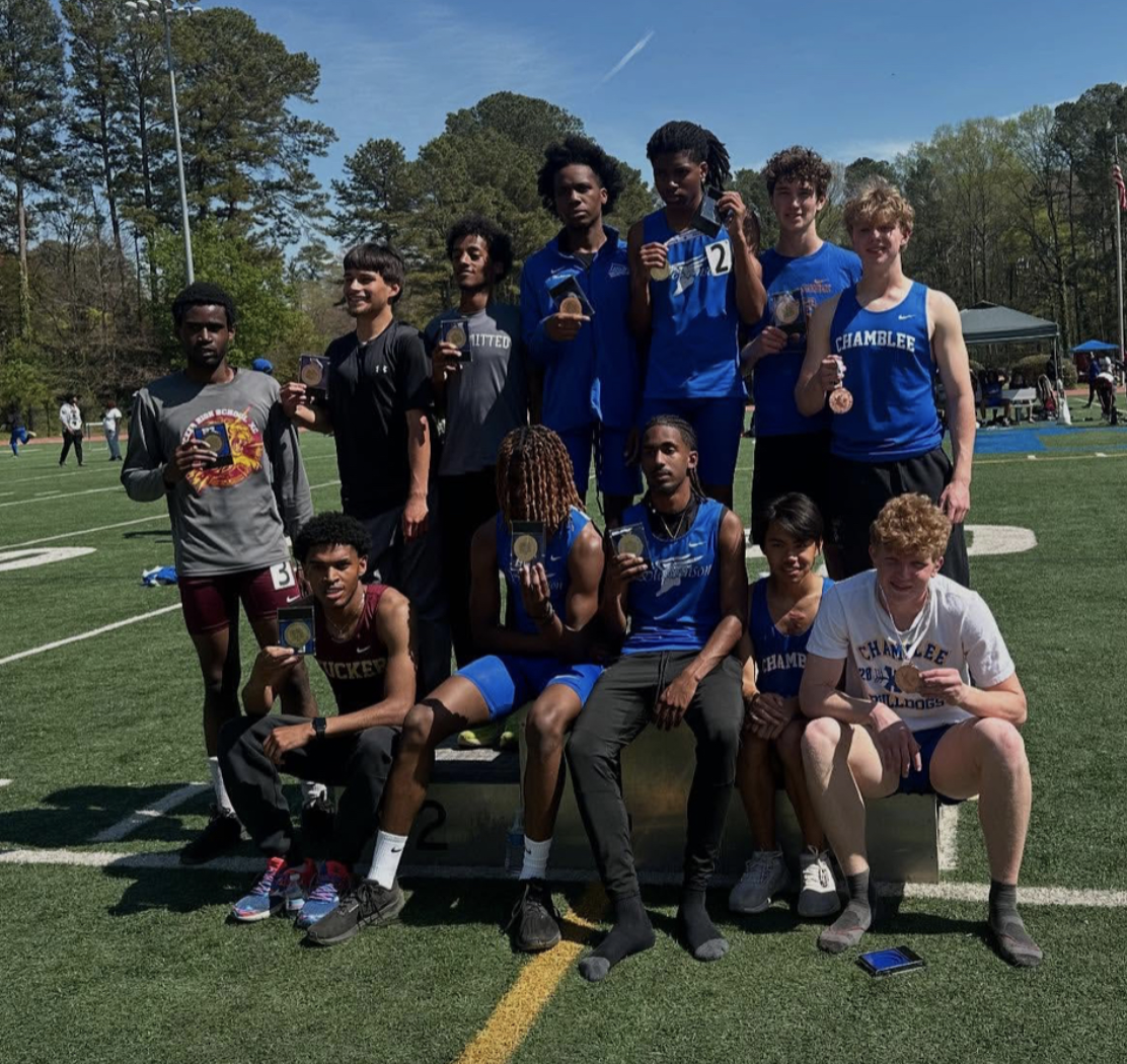Chamblee’s boys varsity team at the Dekalb County Varsity Championship. Photo courtesy of @chamblee.track and field on Instagram.
